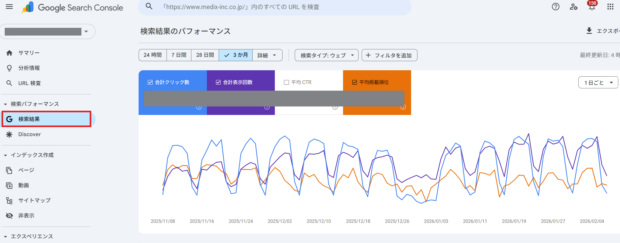 サーチコンソールでのパフォーマンス確認方法